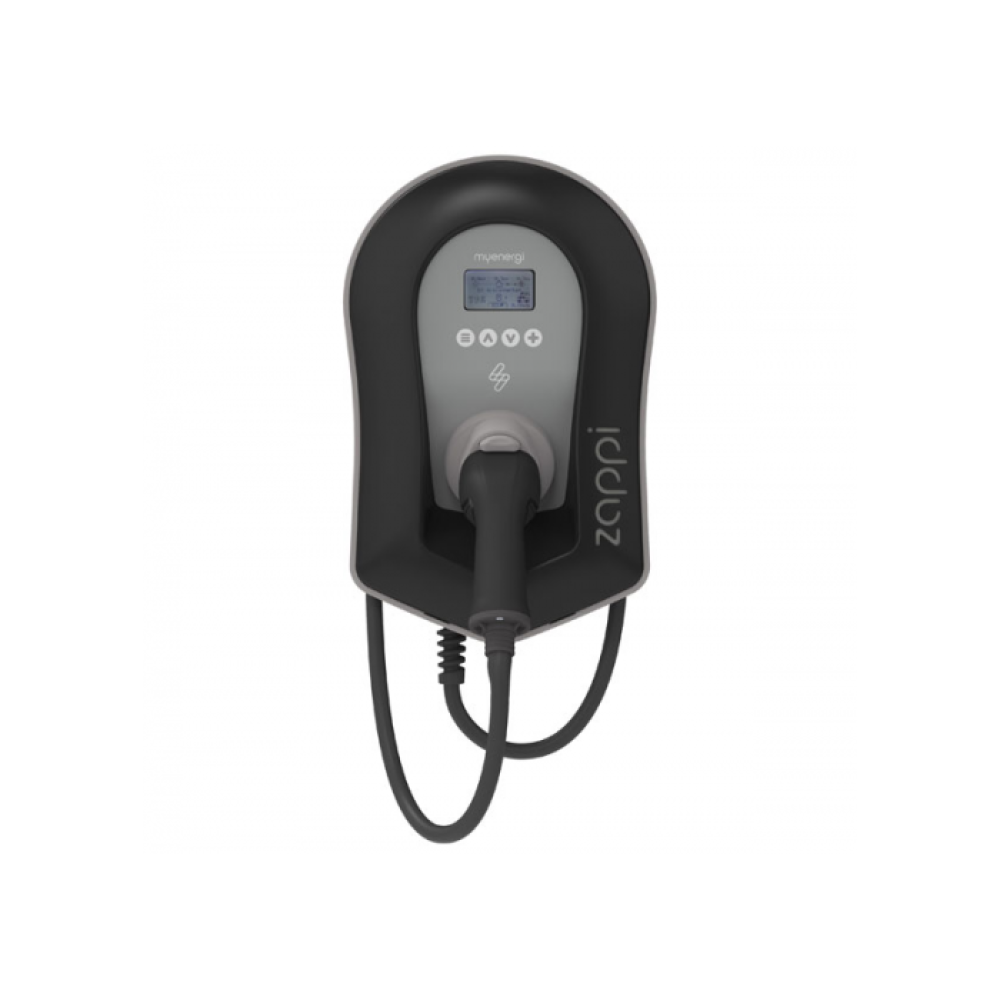 ZAPPI EV CHARGER 7KW, TYPE 2, TETHERED, BLACK