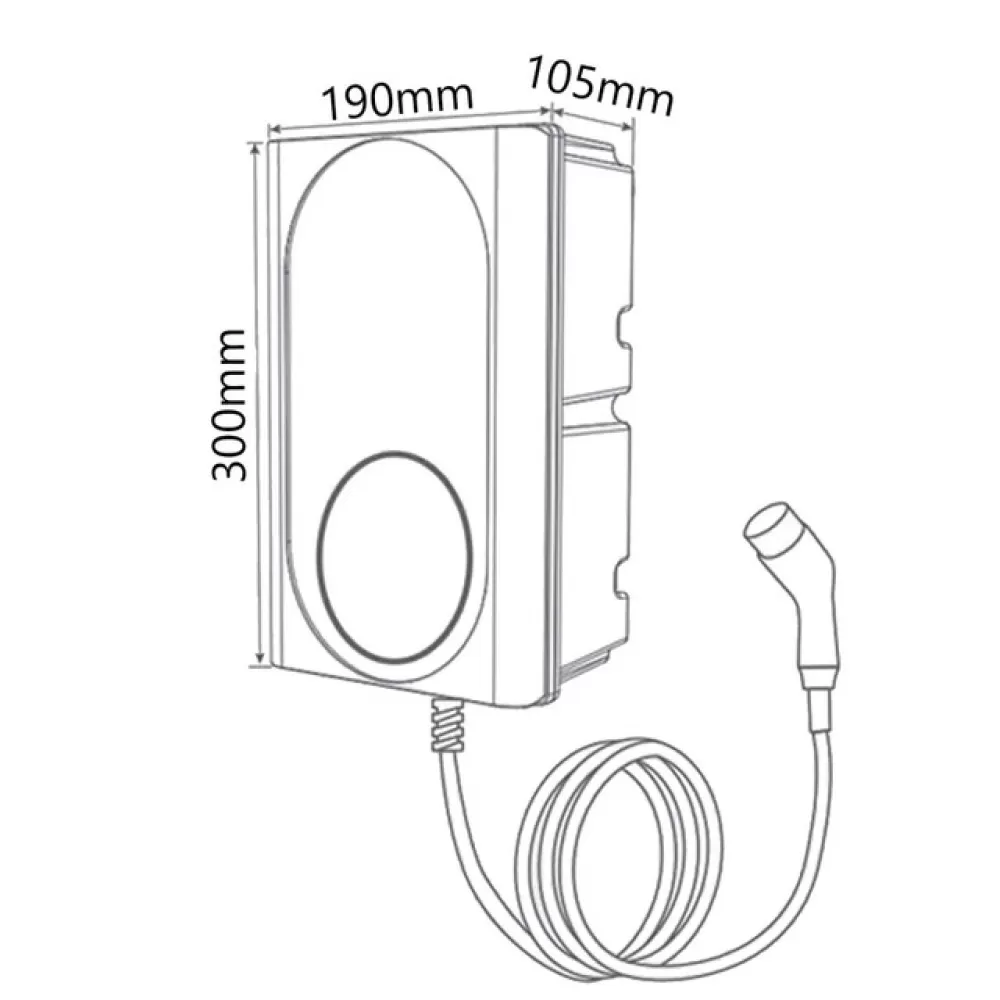 7.4kW Domestic EV Charger with Installation Included |Tethered, Single Phase, Type 2 - VEC03 - Image 3
